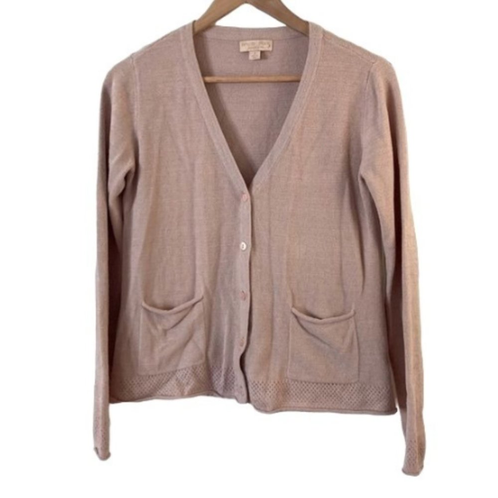 Barefoot Dreams Womens Small Pink Cardigan Light Knit Causal Outdoor Ladies